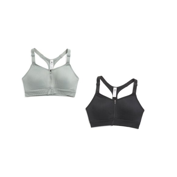 90 DEGREE BY REFLEX Clover 2pk Seamless Darcy Zipper Front Bras - Picture 1 of 2
